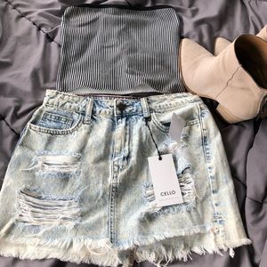 Cello denim skirt